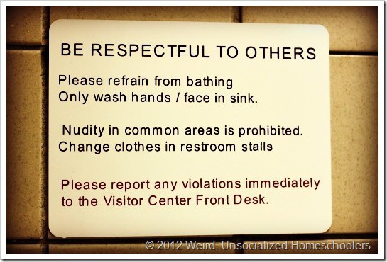 Bathroom sign Bathroom sign