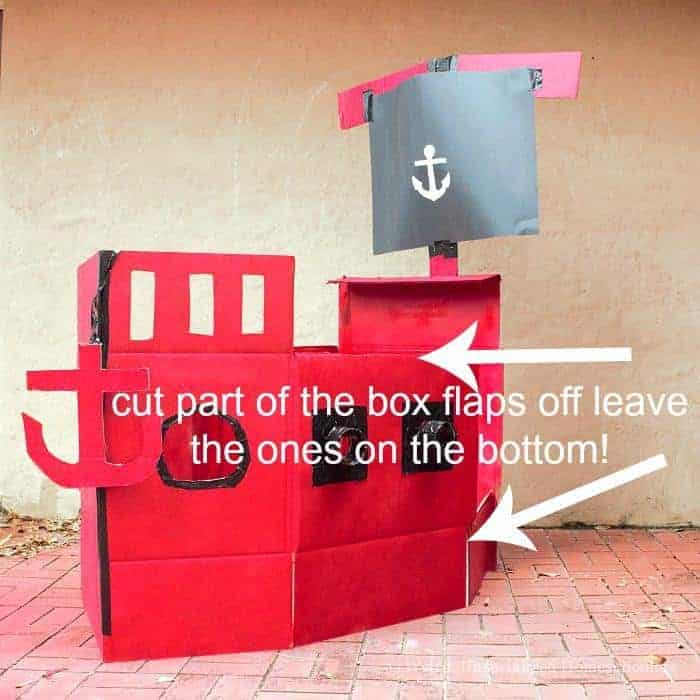 How to Make a Giant Cardboard Box Pirate Ship - Weird Unsocialized 