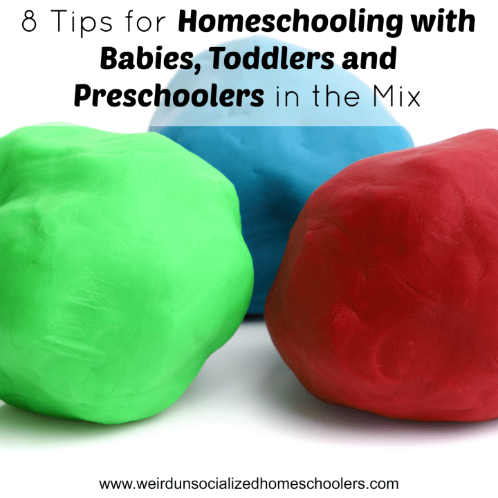 8 Tips for Homeschooling with Babies, Toddlers and Preschoolers in the Mix