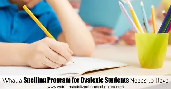 homeschooling spelling curriculum for dyslexia