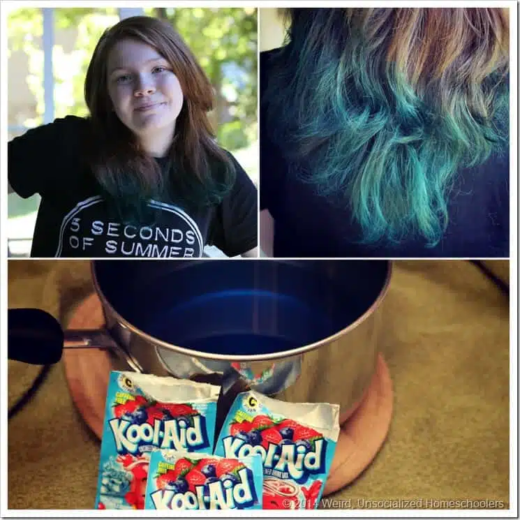 Blue Kool-Aid Hair Dye Blue Kool-Aid Hair Dye