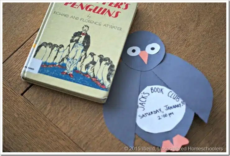 Make book club invitations Make book club invitations