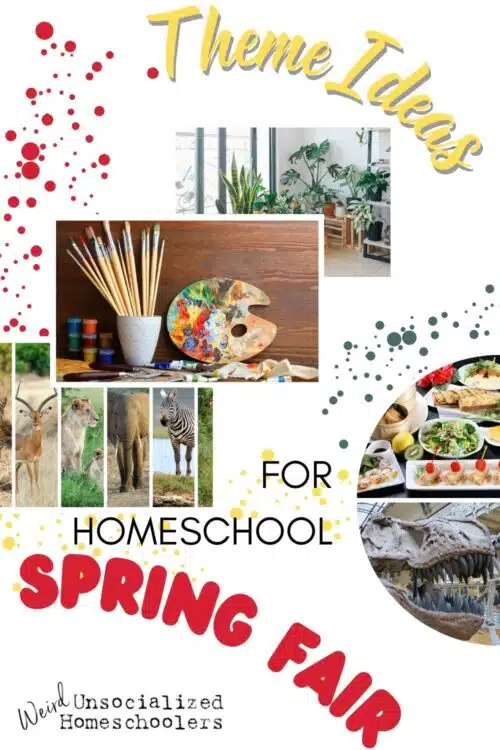 When my kids were younger, our homeschool group used to do a spring fair each year. It was a great cure for spring fever because it gave us all a good excuse to break away from the rut of our day-to-day curriculum. Here is an explanation and some theme ideas!