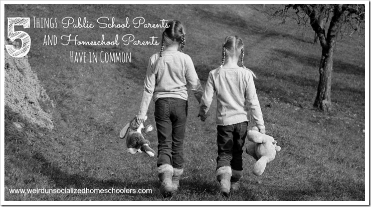 5 Things Public School Parents and Homeschool Parents Have in Common 5 Things Public School Parents and Homeschool Parents Have in Common