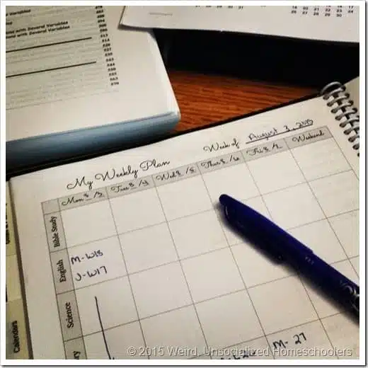 Homeschool Planners Homeschool Planners