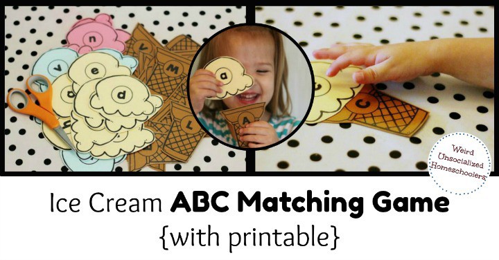 Ice Cream ABC Matching Game {with printable}