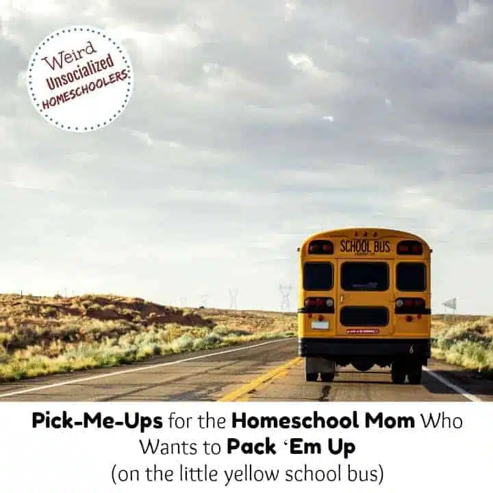 Pick-Me-Ups for the Homeschool Mom Who Wants to Pack ‘Em Up (on the little yellow school bus)