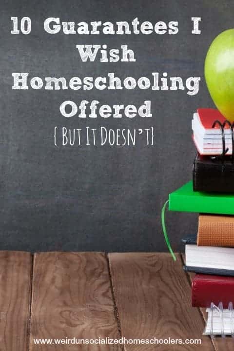 10 Guarantees I Wish Homeschooling Offered {But It Doesn’t}