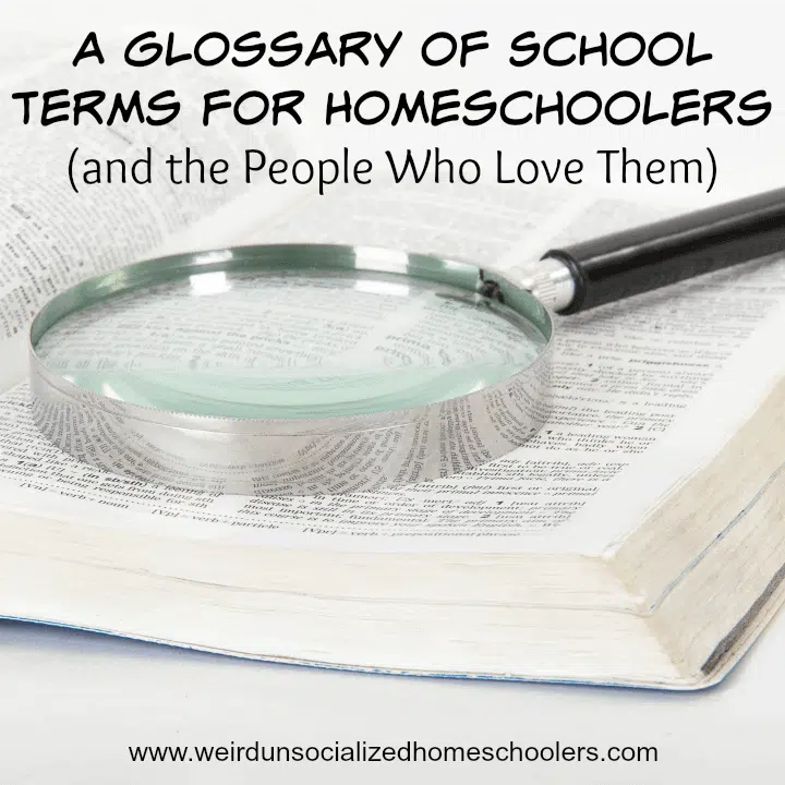 A Glossary of School Terms for Homeschoolers (and the People Who Love Them)
