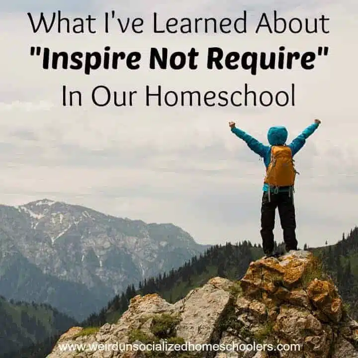 What I’ve Learned About “Inspire Not Require” In Our Homeschool
