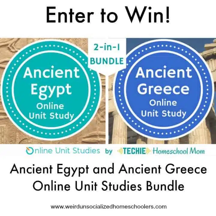 Giveaway: Ancient Egypt and Ancient Greece Online Unit Studies Bundle