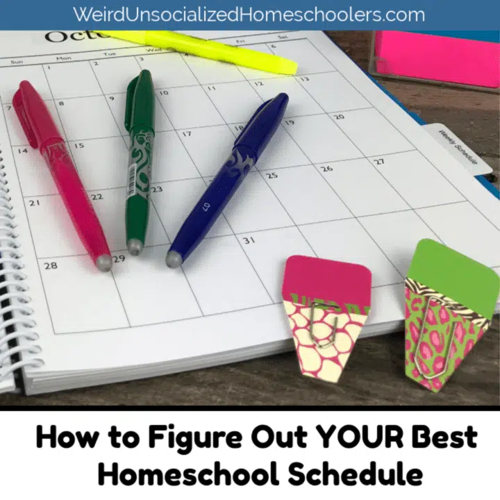 How to Figure Out YOUR Best Homeschool Schedule