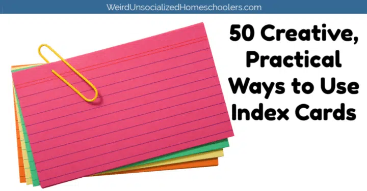 creative ways to use index cards