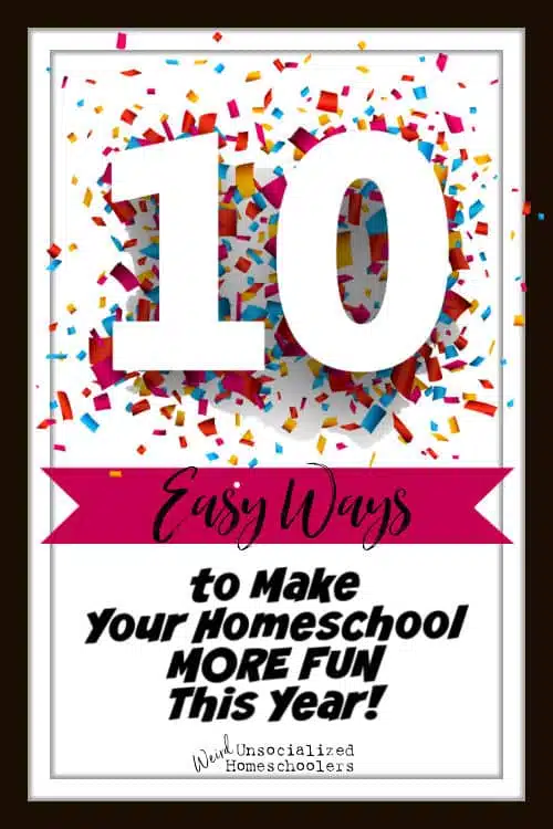 10 Ways to Make Your Homeschool More Fun This Year