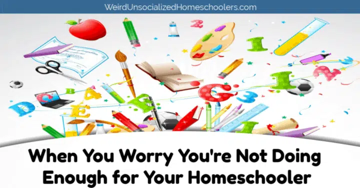 When You Worry You're Not Doing Enough for Your Homeschooler