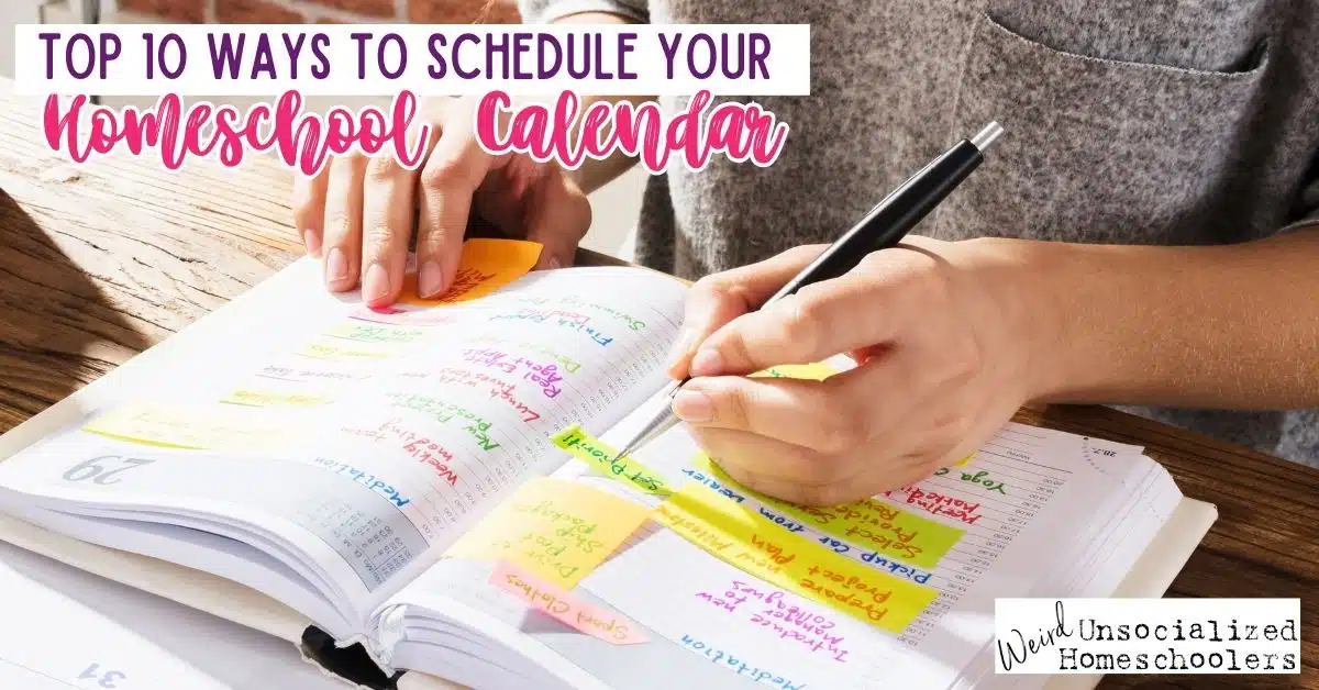 schedule your homeschool calendar