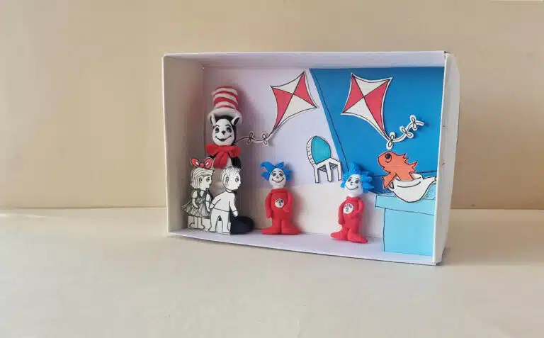 Make this Whimsical The Cat in the Hat Diorama to Celebrate Dr. Suess Day!